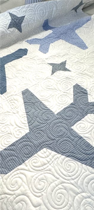 Free motion swirls-pieced by Susan Moffitt